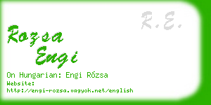 rozsa engi business card