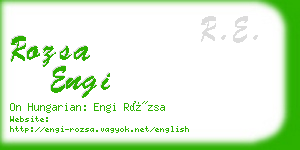 rozsa engi business card